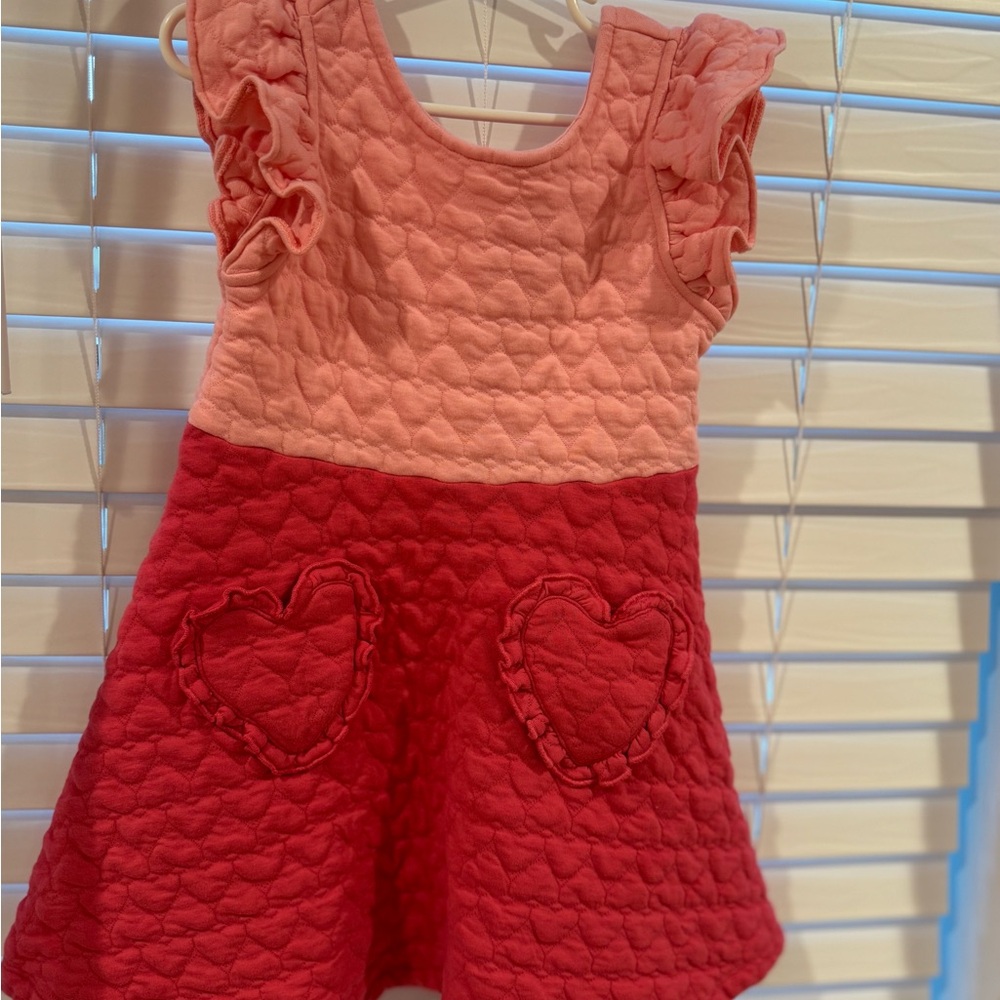 Janie and Jack Pink and Red Ruffle Dress